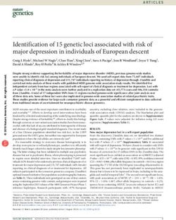 Identification of 15 genetic loci associated with risk of major depression in individuals of European descent - Gwern.net