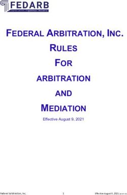RULES FOR FEDERAL ARBITRATION, INC - MEDIATION ARBITRATION AND - Effective August 9 2021