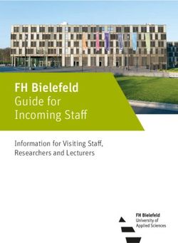 FH Bielefeld Guide for Incoming Sta - Information for Visiting Sta, Researchers and Lecturers