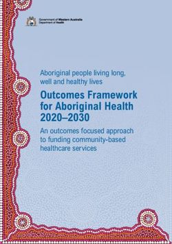 Outcomes Framework for Aboriginal Health 2020-2030 - Aboriginal people living long, well and healthy lives - WA Health
