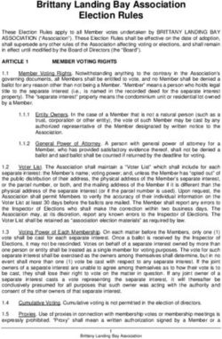 Brittany Landing Bay Association Election Rules - Community of ...