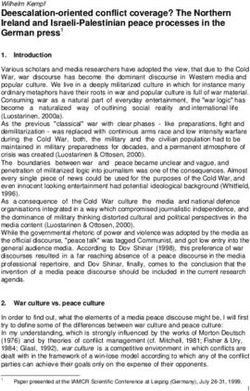 Deescalation-oriented conflict coverage? The Northern Ireland and Israeli-Palestinian peace processes in the German press1