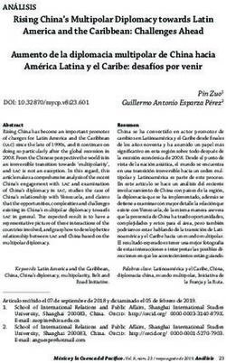 Rising China's Multipolar Diplomacy towards Latin America and the Caribbean: Challenges Ahead Aumento de la diplomacia multipolar de China hacia ...