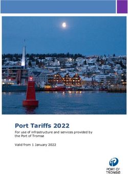 Port Tariffs 2022 For use of infrastructure and services provided by the Port of Troms&oslash; Valid from 1 January 2022 - Troms&oslash; Havn