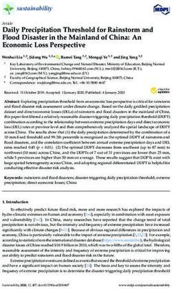 Daily Precipitation Threshold for Rainstorm and Flood Disaster in the Mainland of China: An Economic Loss Perspective - MDPI