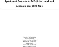 Apartment Procedures & Policies Handbook Academic Year 2020-2021 - University of Idaho