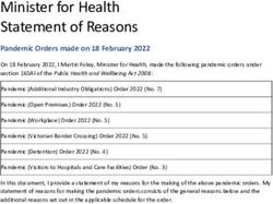 Minister for Health Statement of Reasons - Health.vic
