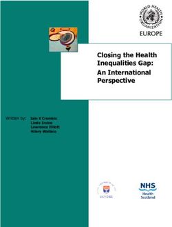 Closing the Health Inequalities Gap: An International Perspective - Written by: Iain K Crombie - World Health Organization