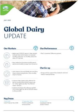 Global Dairy UPDATE - Amazon AWS