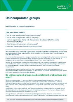 Unincorporated groups - Not-for-profit Law