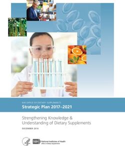 Strategic Plan 2017-2021 - Strengthening Knowledge & Understanding of Dietary Supplements - NIH