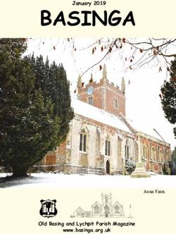 BASINGA January 2019 - Old Basing and Lychpit Parish Magazine www.basinga.org.uk Anna Fairs - Basinga Extra