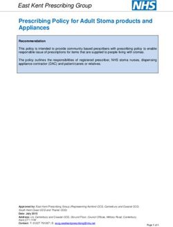 Prescribing Policy for Adult Stoma products and Appliances - Referral Support