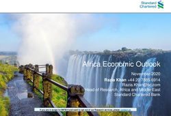 Africa Economic Outlook - November 2020 Razia Khan +44 20 7885 6914 Head of Research, Africa and Middle East Standard Chartered Bank
