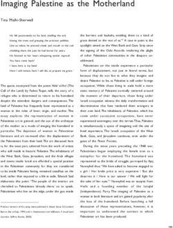 Imaging Palestine as the Motherland - Tina Malhi-Sherwell