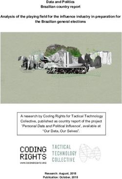 Data and Politics Brazilian country report Analysis of the playing field for the influence industry in preparation for the Brazilian general elections
