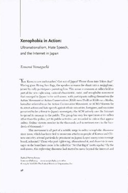 Xenophobia in Action: Ultranationalism, Hate Speech, and the Internet n Japan