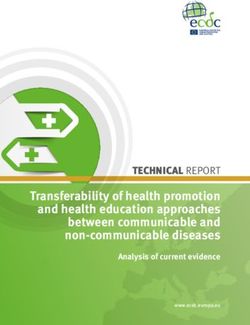 Transferability of health promotion and health education approaches between communicable and non-communicable diseases - Analysis of current ...