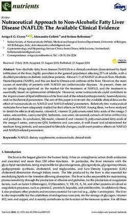 Nutraceutical Approach to Non-Alcoholic Fatty Liver Disease (NAFLD): The Available Clinical Evidence - MDPI