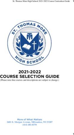 COURSE SELECTION GUIDE 2021-2022
