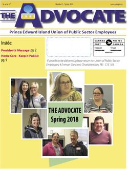THE ADVOCATE Spring 2018 - PEI Union Of Public Sector Employees