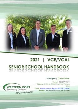 SENIOR SCHOOL HANDBOOK - 2021 | VCE/VCAL - Western ...