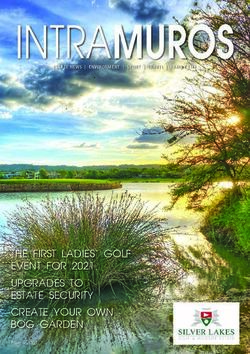 INTRA MUROS - THE FIRST LADIES'' GOLF EVENT FOR 2021 UPGRADES TO ESTATE SECURITY CREATE YOUR OWN BOG GARDEN