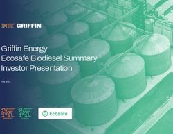 Griffin Energy Ecosafe Biodiesel Summary Investor Presentation - GREEN July 2021