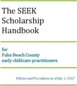 The SEEK Scholarship Handbook - for Palm Beach County early childcare practitioners