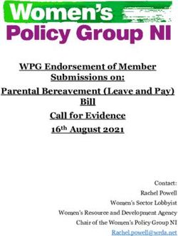 WPG Endorsement of Member Submissions on: Parental Bereavement (Leave and Pay) Bill Call for Evidence