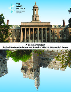 THE DAVID PROJECT - A Burning Campus? Rethinking Israel Advocacy at America's Universities and Colleges