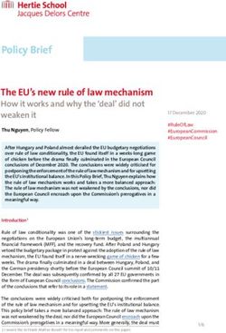 Policy Brief The EU's new rule of law mechanism
