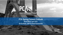 PCA Spring Cement Outlook - Ed Sullivan, SVP & Chief Economist Board Week, April 2021