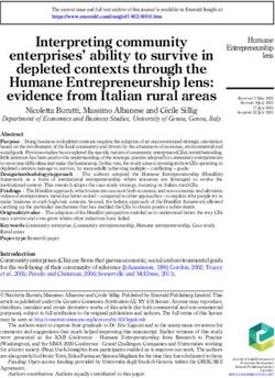 Interpreting community enterprises' ability to survive in depleted contexts through the Humane Entrepreneurship lens: evidence from Italian rural ...