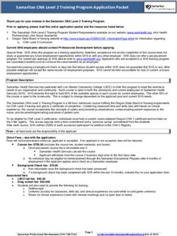 Samaritan CNA Level 2 Training Program Application Packet