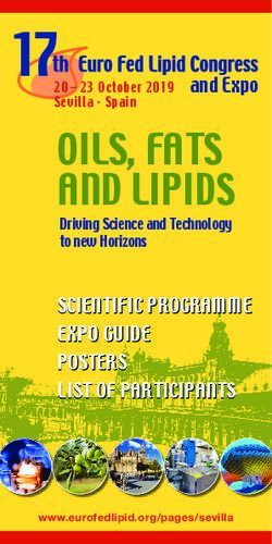 OILS, FATS AND LIPIDS - Euro Fed Lipid