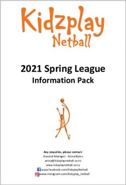 2021 Spring League Information Pack - Any enquiries, please contact: General Manager: Anina Botes - Kidzplay Netball