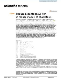 Reduced spontaneous itch in mouse models of cholestasis