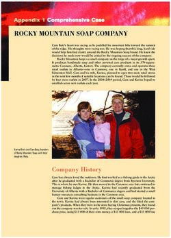 ROCKY MOUNTAIN SOAP COMPANY - Appendix 1 CCoommpprreehheennssiivvee CCaassee - Pearson Canada