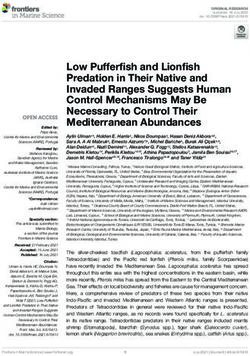 Low Pufferfish and Lionfish Predation in Their Native and Invaded Ranges Suggests Human Control Mechanisms May Be Necessary to Control Their ...