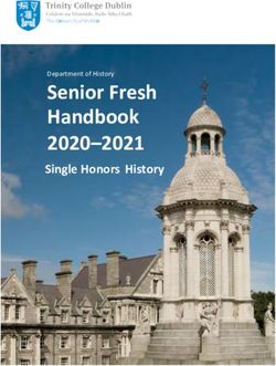 Senior Fresh Handbook 2020-2021 - Single Honors History Department of History