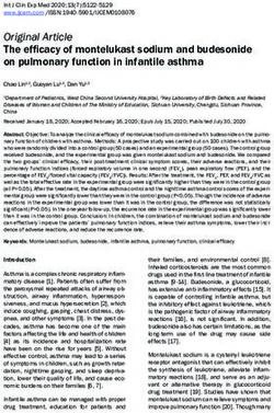 Original Article The efficacy of montelukast sodium and budesonide on pulmonary function in infantile asthma