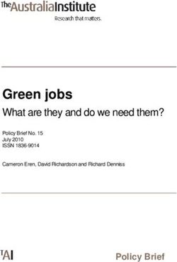 Green jobs What are they and do we need them? - Policy Brief - The Australia Institute
