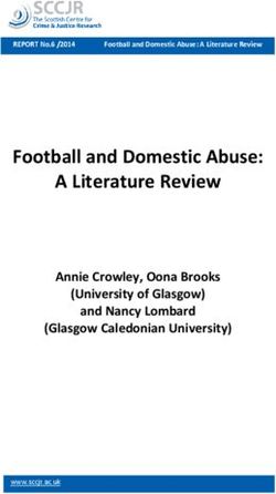 Football and Domestic Abuse: A Literature Review - Annie Crowley, Oona Brooks University of Glasgow and Nancy Lombard Glasgow Caledonian ...