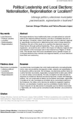 Political Leadership and Local Elections: Nationalisation, Regionalisation or Localism? - Revista ...