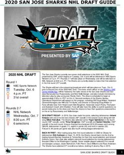 2020 SAN JOSE SHARKS NHL DRAFT GUIDE