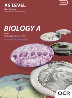 BIOLOGY A AS LEVEL Specification
