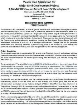 Master Plan Application for Major Land Development Project 3.16 MW DC Ground Mount Solar PV Development