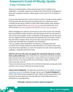 Somerset's Covid-19 Weekly Update - Friday 15 October 2021 - Winsham Parish Council