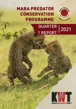 2021 MARA PREDATOR CONSERVATION PROGRAMME